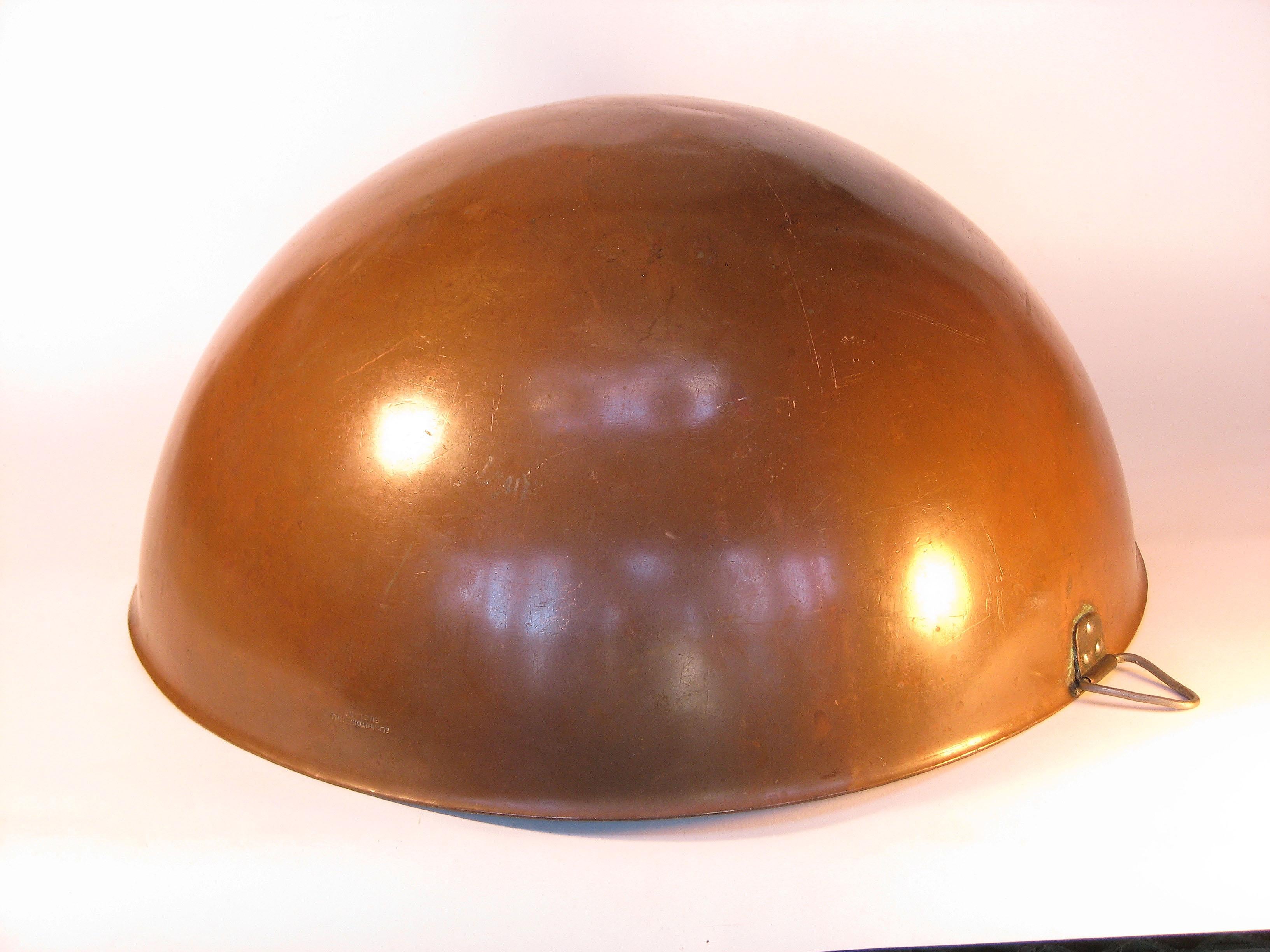 International Style Large Antique Copper Mixing Bowl By Elkington & Co  Circa 1920 For Sale