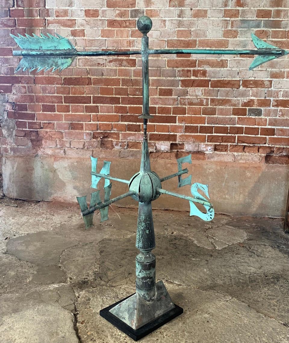 Hand-Crafted Large Antique Copper Weathervane