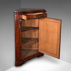 Large Antique Corner Cabinet, English, Free-standing, Cupboard, High Victorian