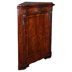 Großer antiker Eckschrank, englisch, freistehend, Schrank, hochviktorianisch