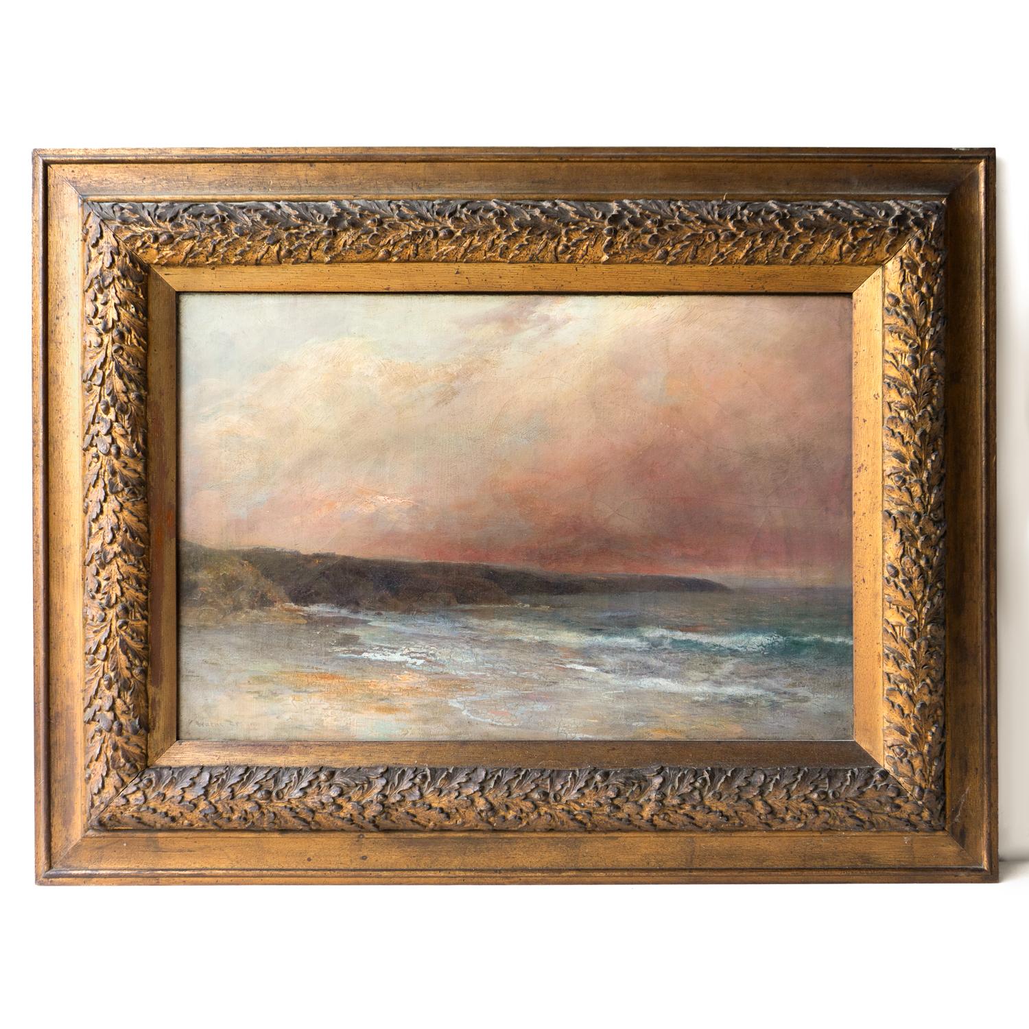 Antique Original Impressionist Oil on Canvas Landscape Painting

Alfred Joseph Warne-Browne RSO NSA (1855-1915) was a London-based artist who moved to St. Uny close to St. Ives around 1890 where he specialised in seascapes. He was a member of the