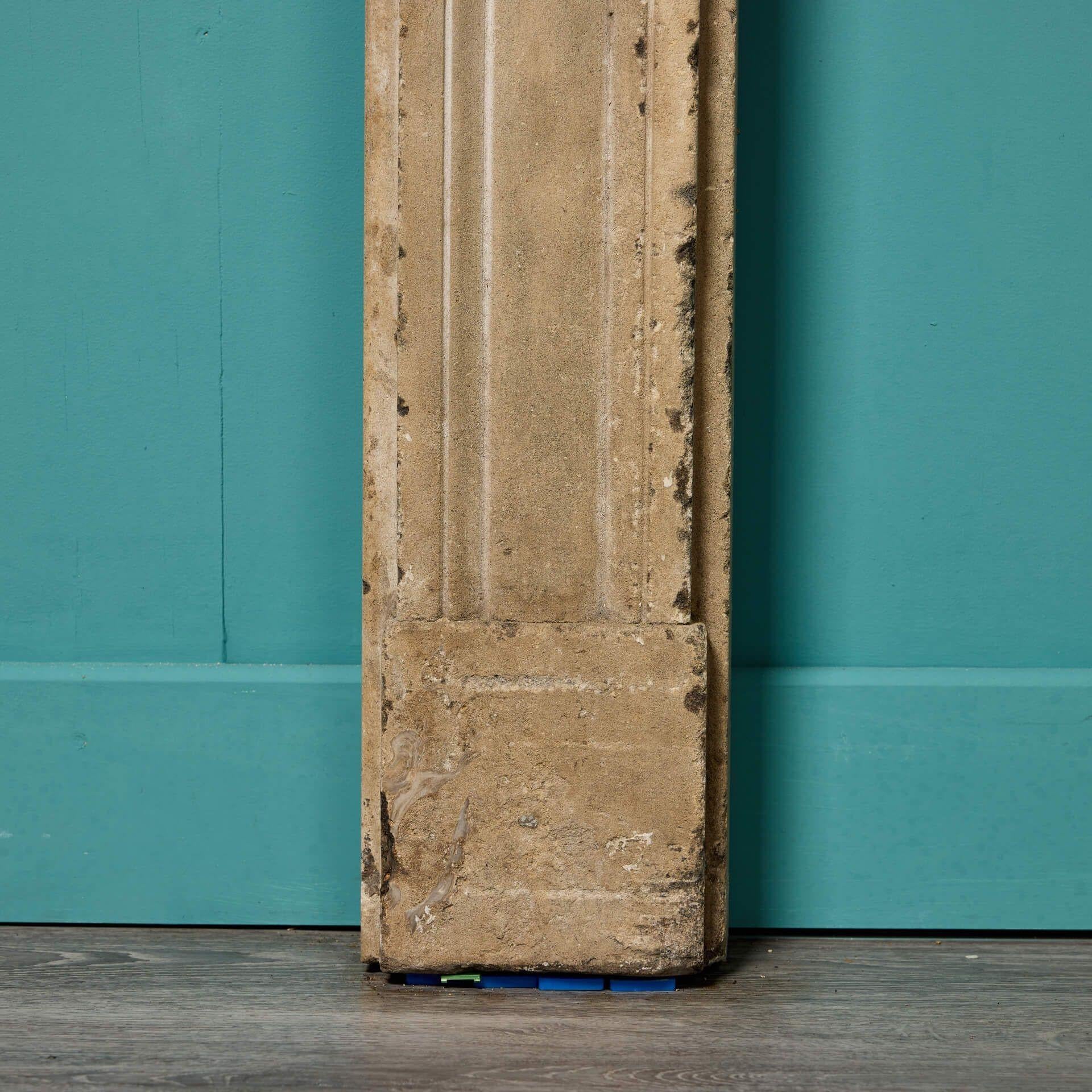 18th Century Large Antique Cotswold Limestone Fire Mantel For Sale