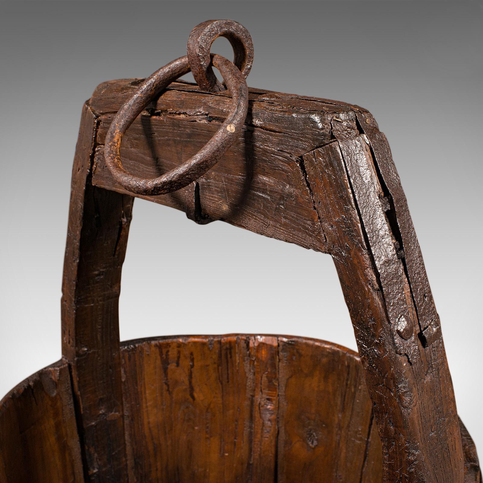 Gran Cubo Antiguo de Pozo de Jardín Country Antiques, Inglés, Jardinera, Georgiano, Almacén de Combustible en venta 1