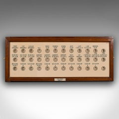 Large Antique Country House Butler's Bell Board, English, Room Panel, Victorian