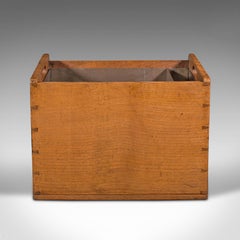 Large Antique Country House Fireside Store, English, Oak, Bin, Edwardian, C.1910