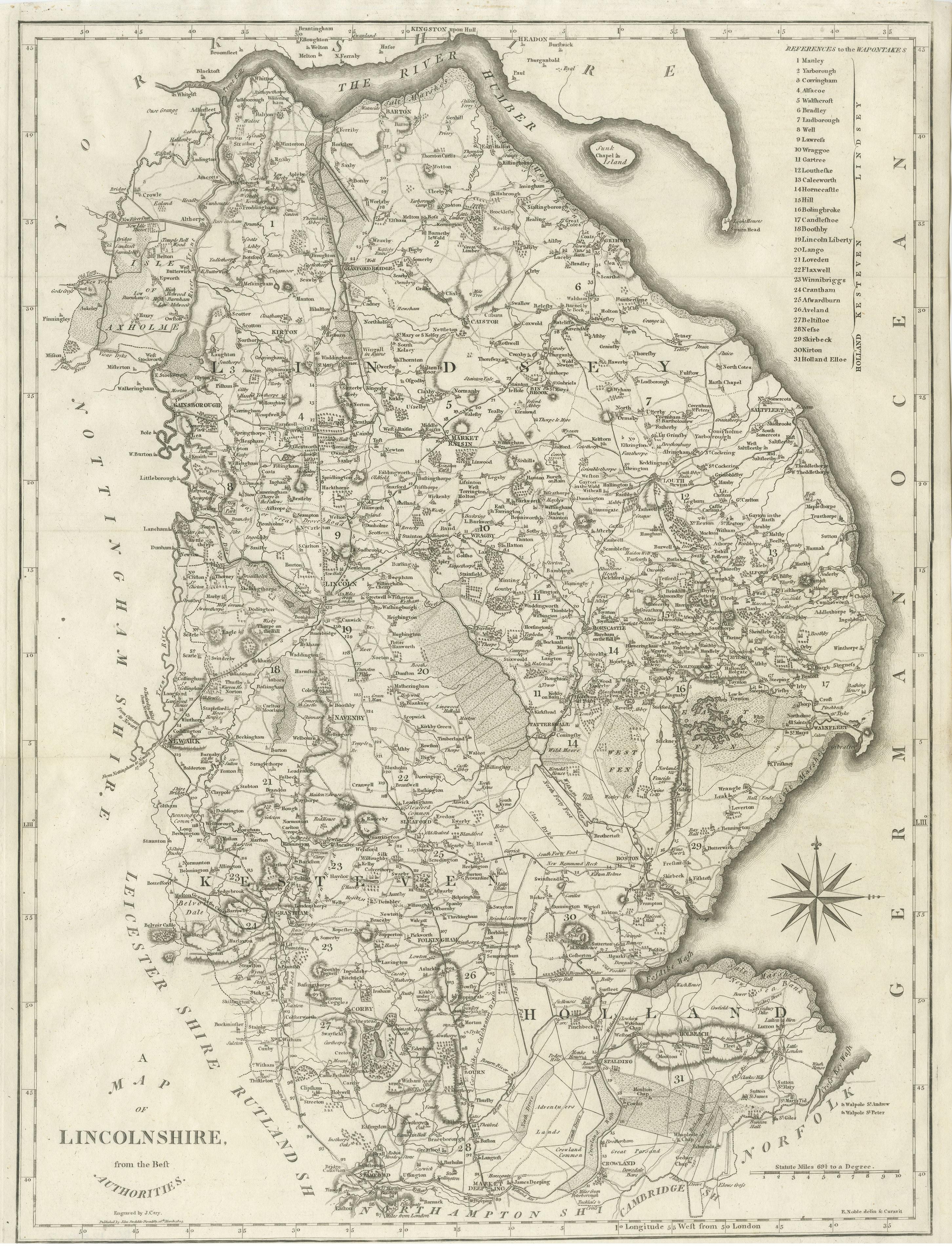 lincolnshire england map