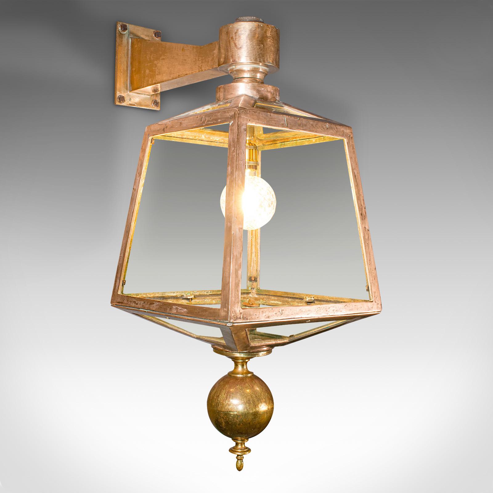 Gran Lámpara Antigua de Patio, Inglesa, Bronce, Lámpara de Exterior, Victoriana, C.1870 en venta 4