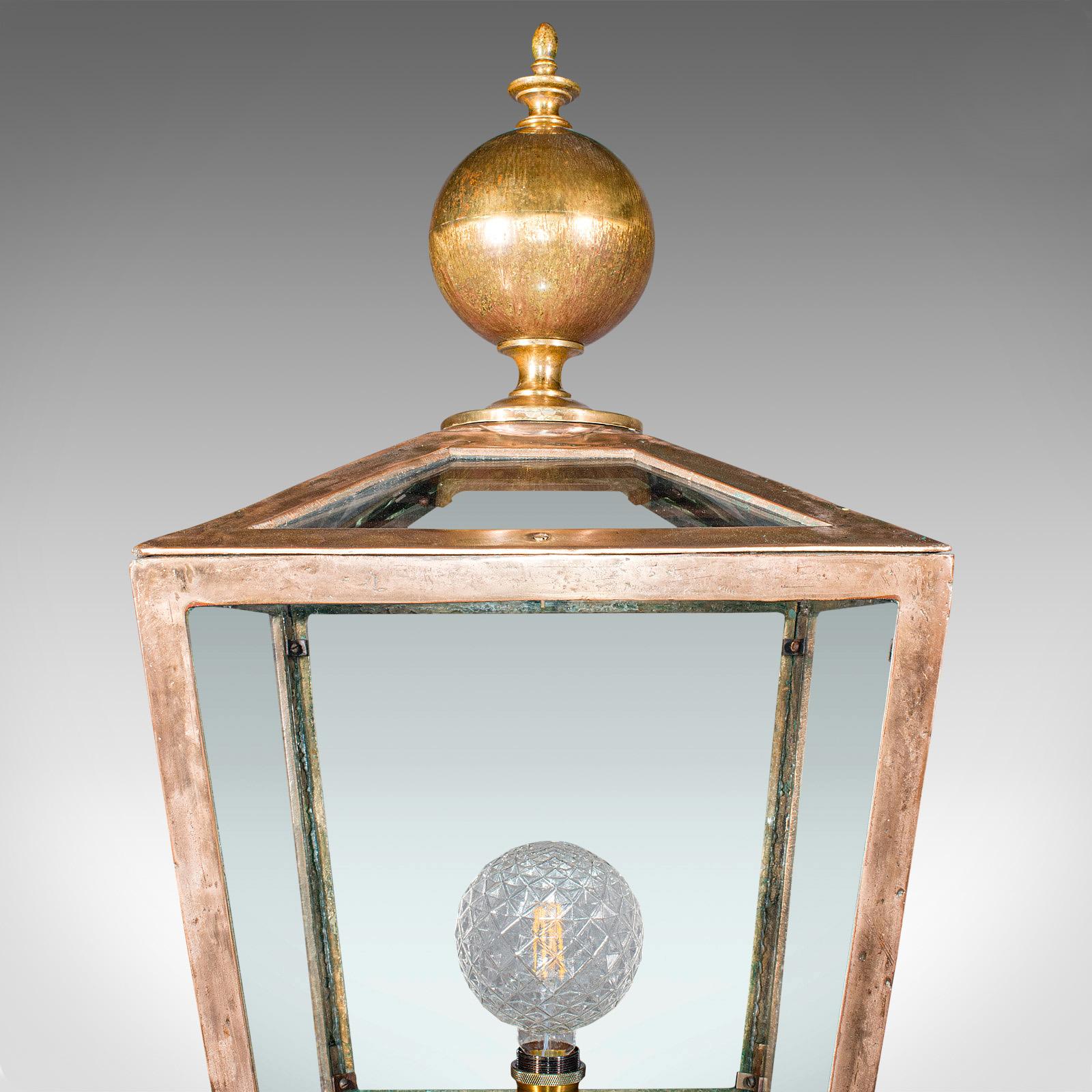 Gran Lámpara Antigua de Patio, Inglesa, Bronce, Lámpara de Exterior, Victoriana, C.1870 en Bueno estado para la venta en Hele, Devon, GB