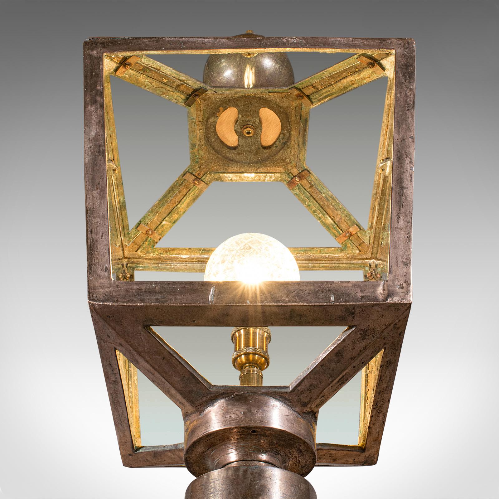 Gran Lámpara Antigua de Patio, Inglesa, Bronce, Lámpara de Exterior, Victoriana, C.1870 en venta 1