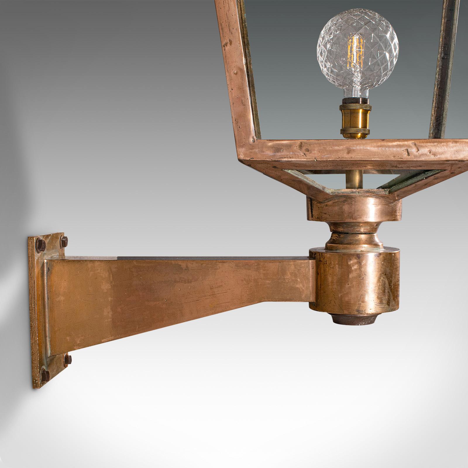 Gran Lámpara Antigua de Patio, Inglesa, Bronce, Lámpara de Exterior, Victoriana, C.1870 en venta 2