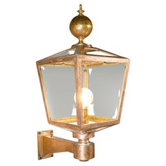 Gran Lámpara Antigua de Patio, Inglesa, Bronce, Lámpara de Exterior, Victoriana, C.1870