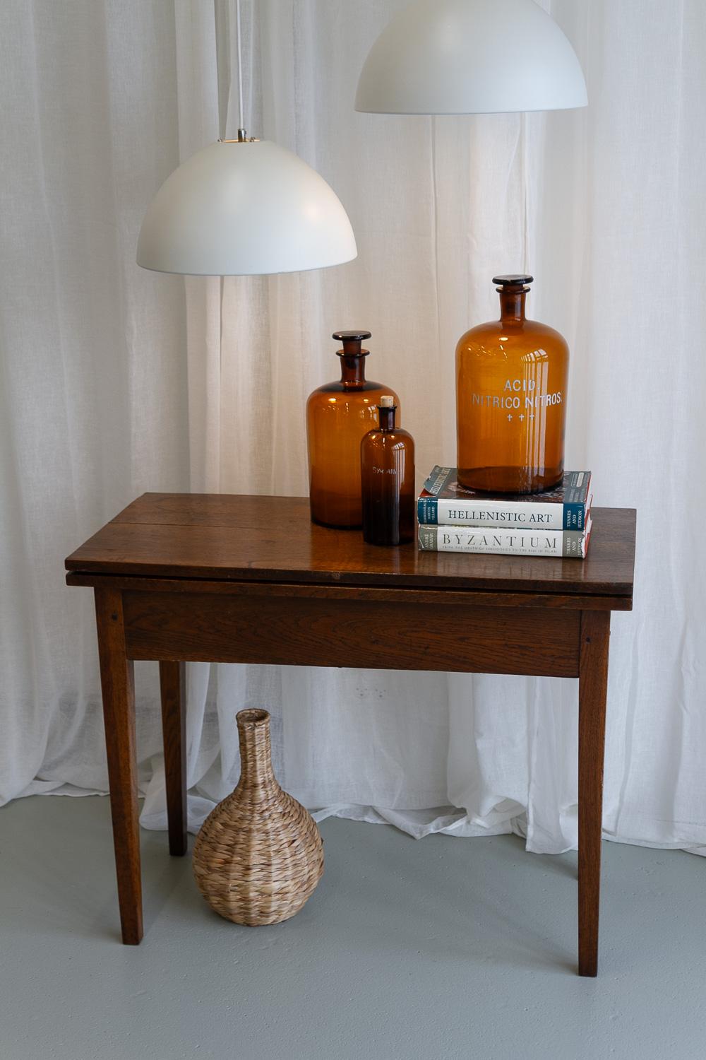 Large Antique Danish Pharmacy Glass Bottles, 1900s. Set of 3. For Sale 10