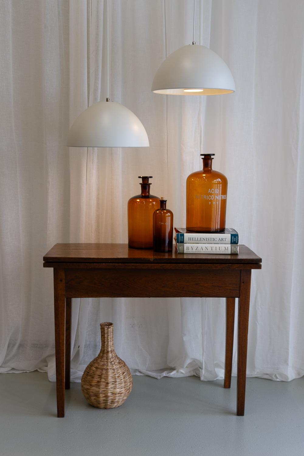Large Antique Danish Pharmacy Glass Bottles, 1900s. Set of 3. For Sale 15