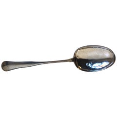 Large Antique Danish Silver Serving Spoon by Funck, 19th Century
