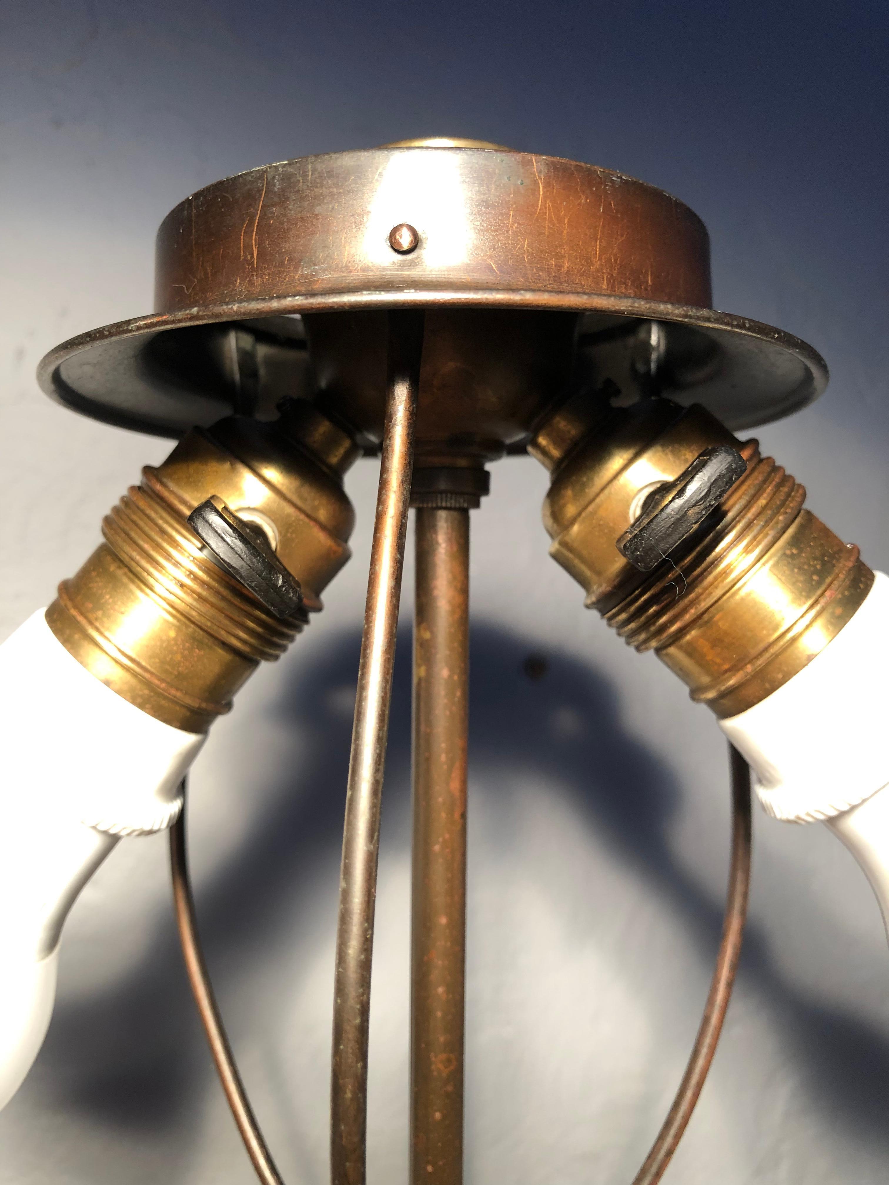 Grande lampe de bureau danoise ancienne en acajou en vente 8