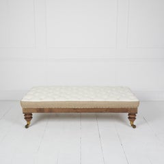 Large antique daybed ottoman stool
