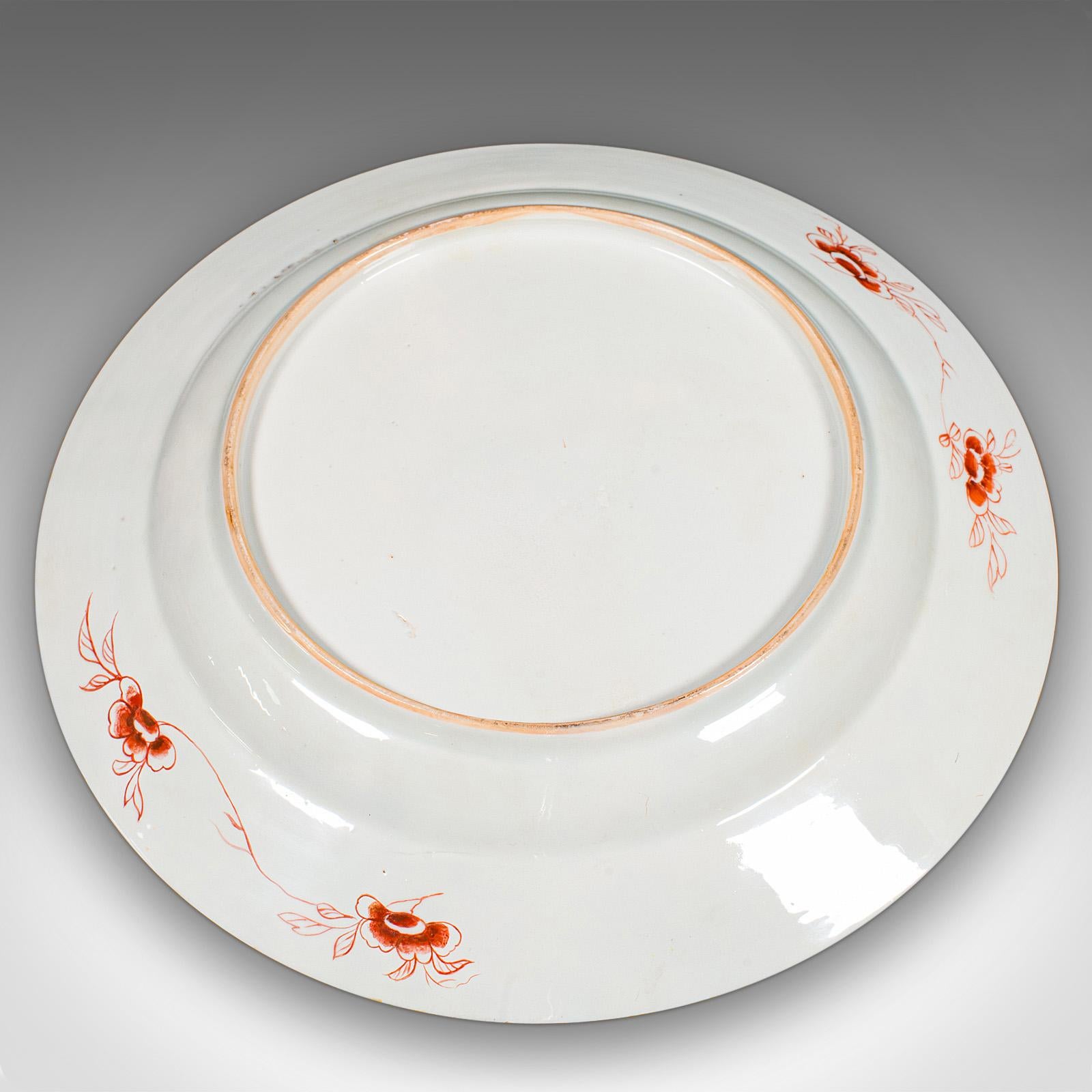 Large Antique Decorative Charger, Japanese, Ceramic, Serving Plate, Circa 1920 For Sale 3