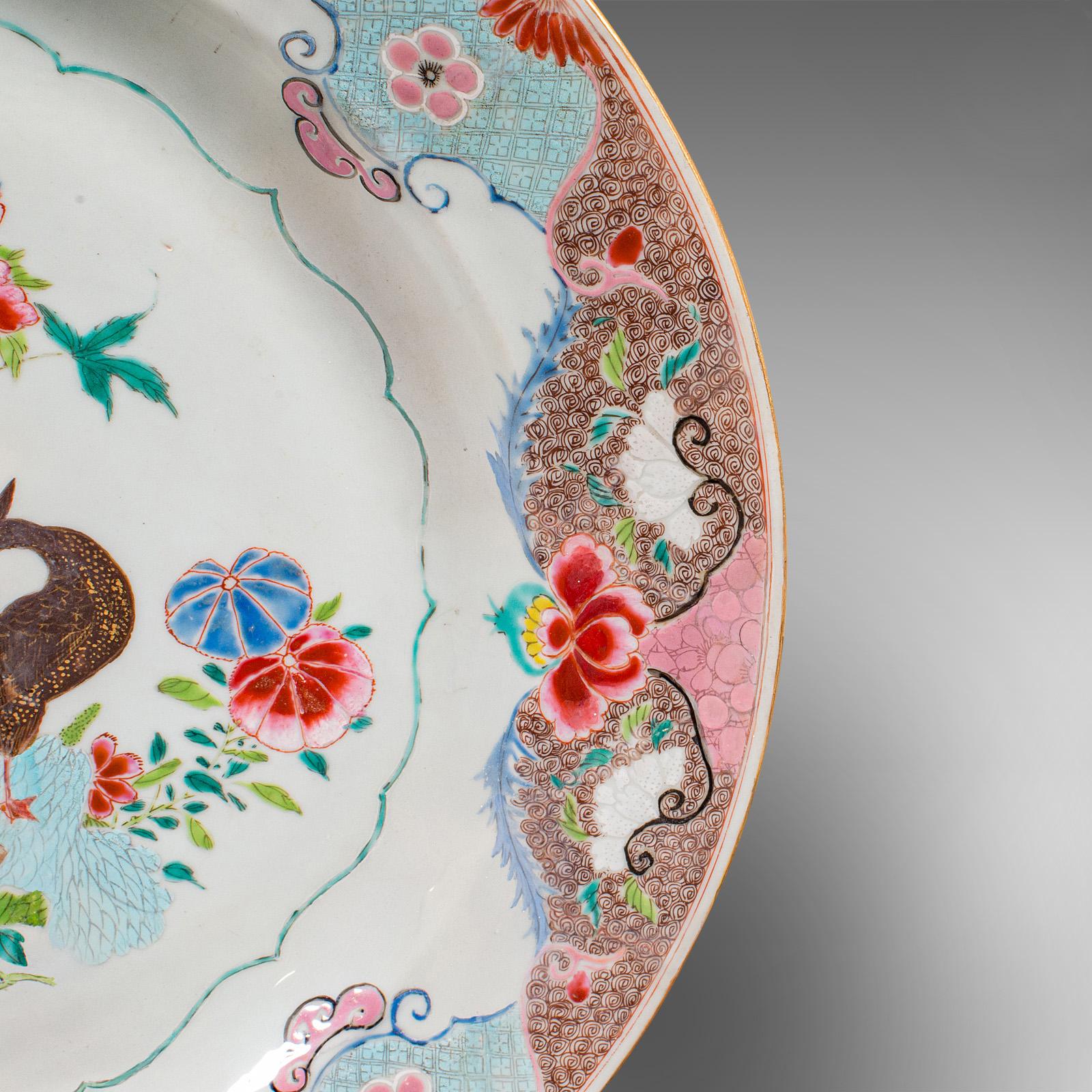 Large Antique Decorative Charger, Japanese, Ceramic, Serving Plate, Circa 1920 For Sale 5