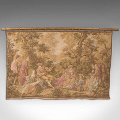 Large Antique Decorative Tapestry, French, Needlepoint Wall Panel, Victorian