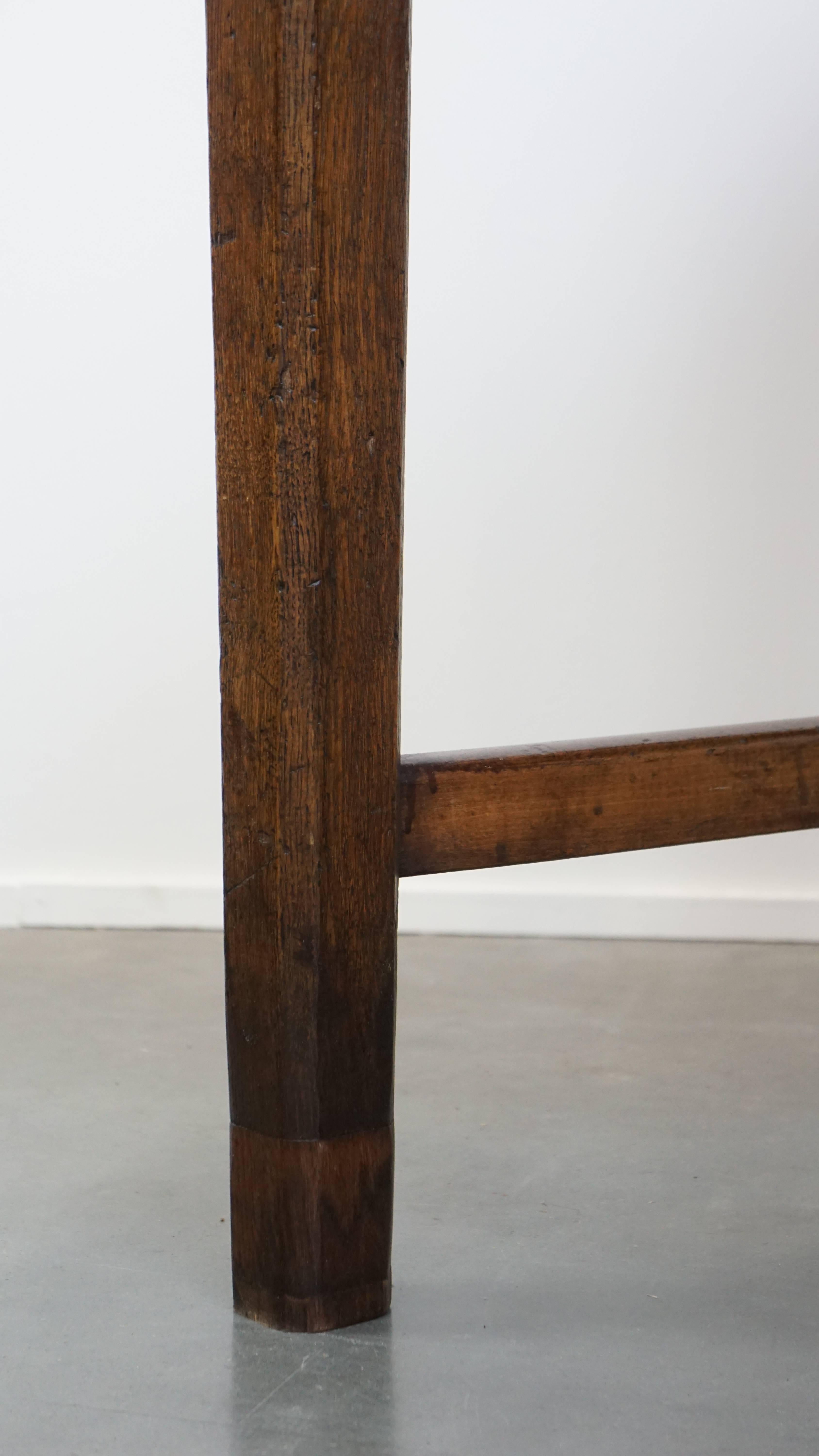 Bois Large Antique Dining Table with Drawer en vente