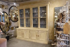 Large Antique Display Cabinet / Library Tall Boy