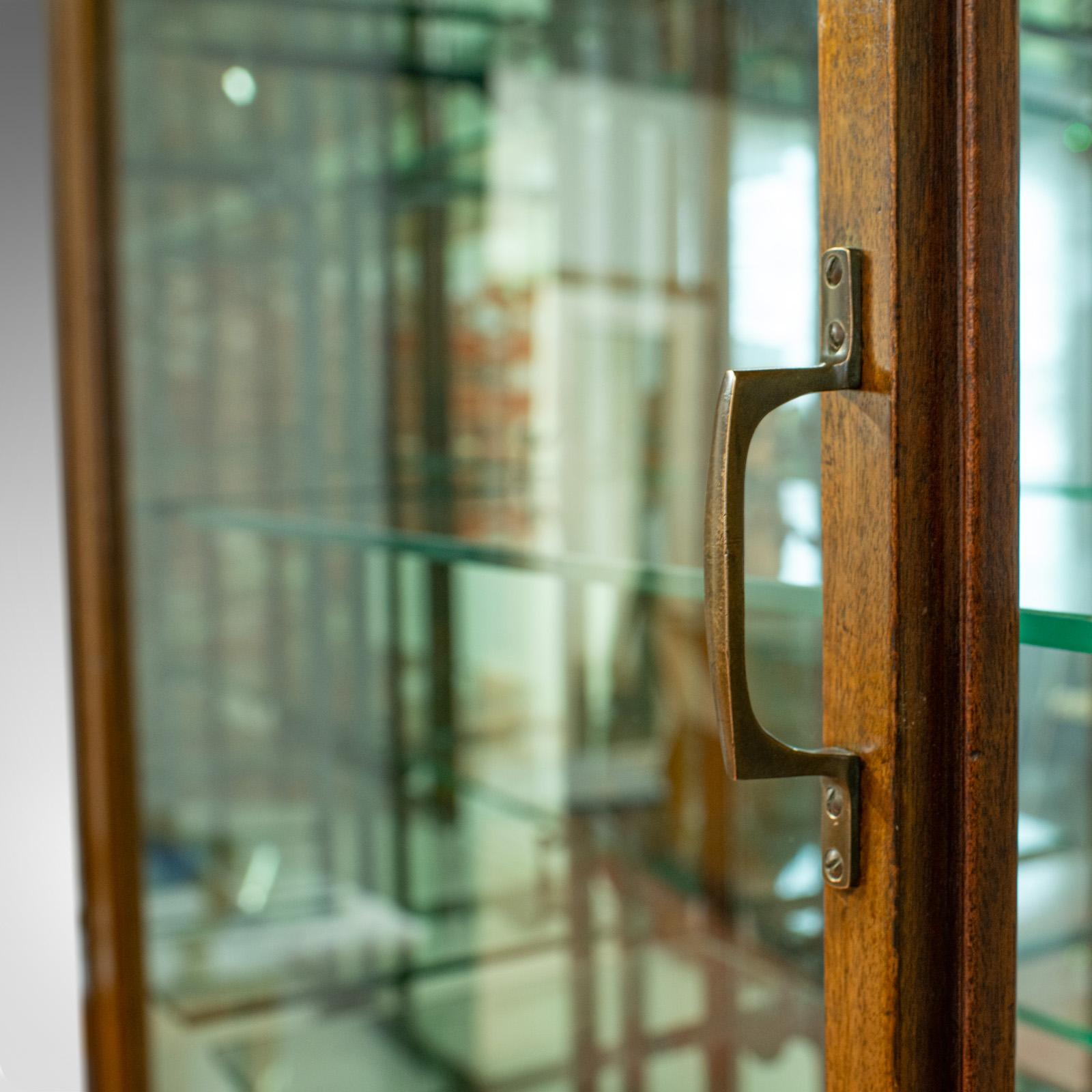 Large Antique Display Cabinet, Mahogany, Glass, Retail Showcase, Victorian In Good Condition In Hele, Devon, GB