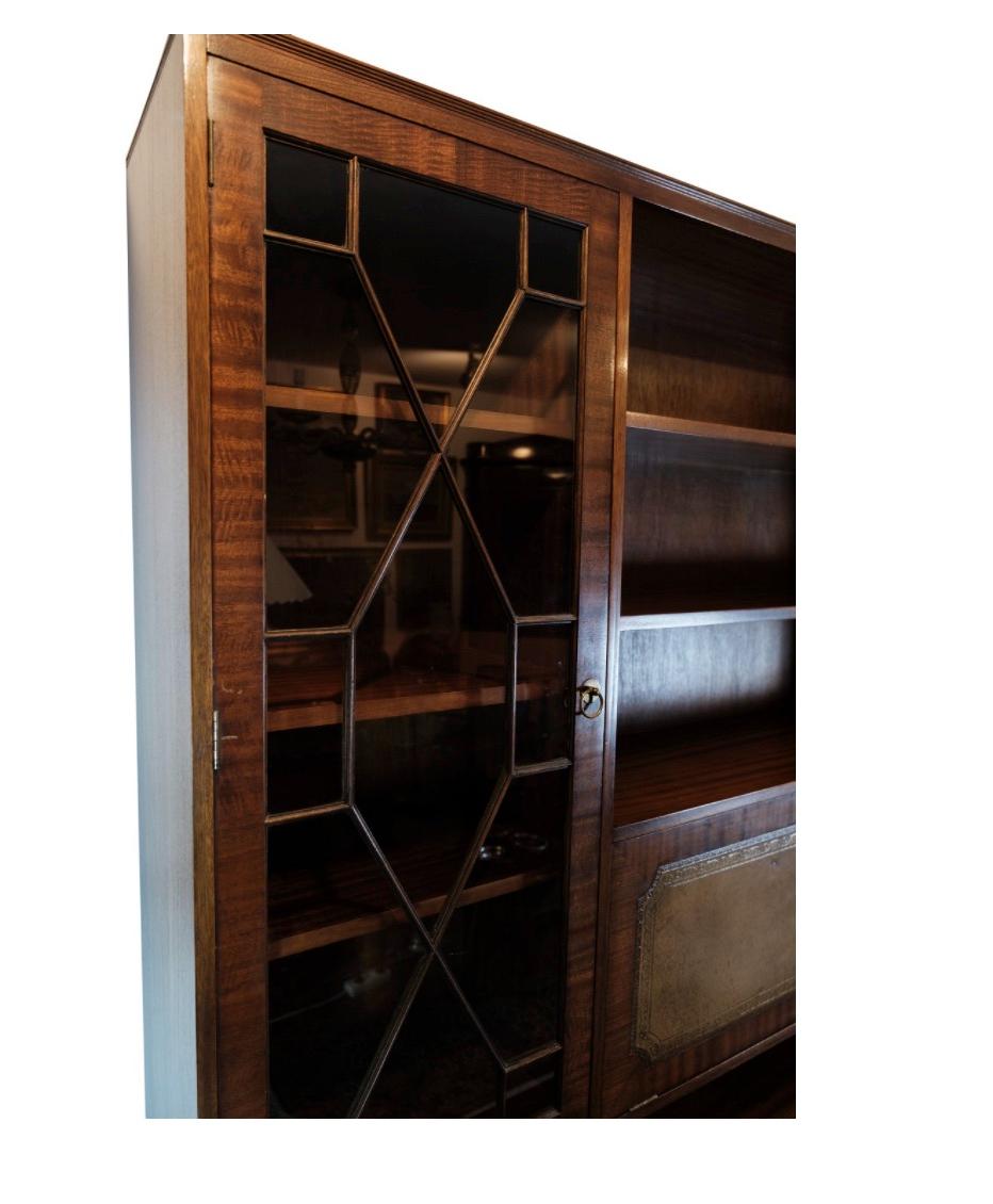 Mid-20th Century Large Antique Display Cabinet / Secretary Made In Mahogany From 1930s For Sale