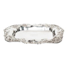 Large Antique Dominick & Haff Sterling Silver Chrysanthemum Tray New York 1901
