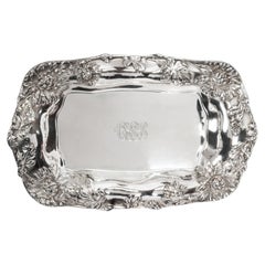 Large Antique Dominick & Haff Sterling Silver Chrysanthemum Tray New York 1901