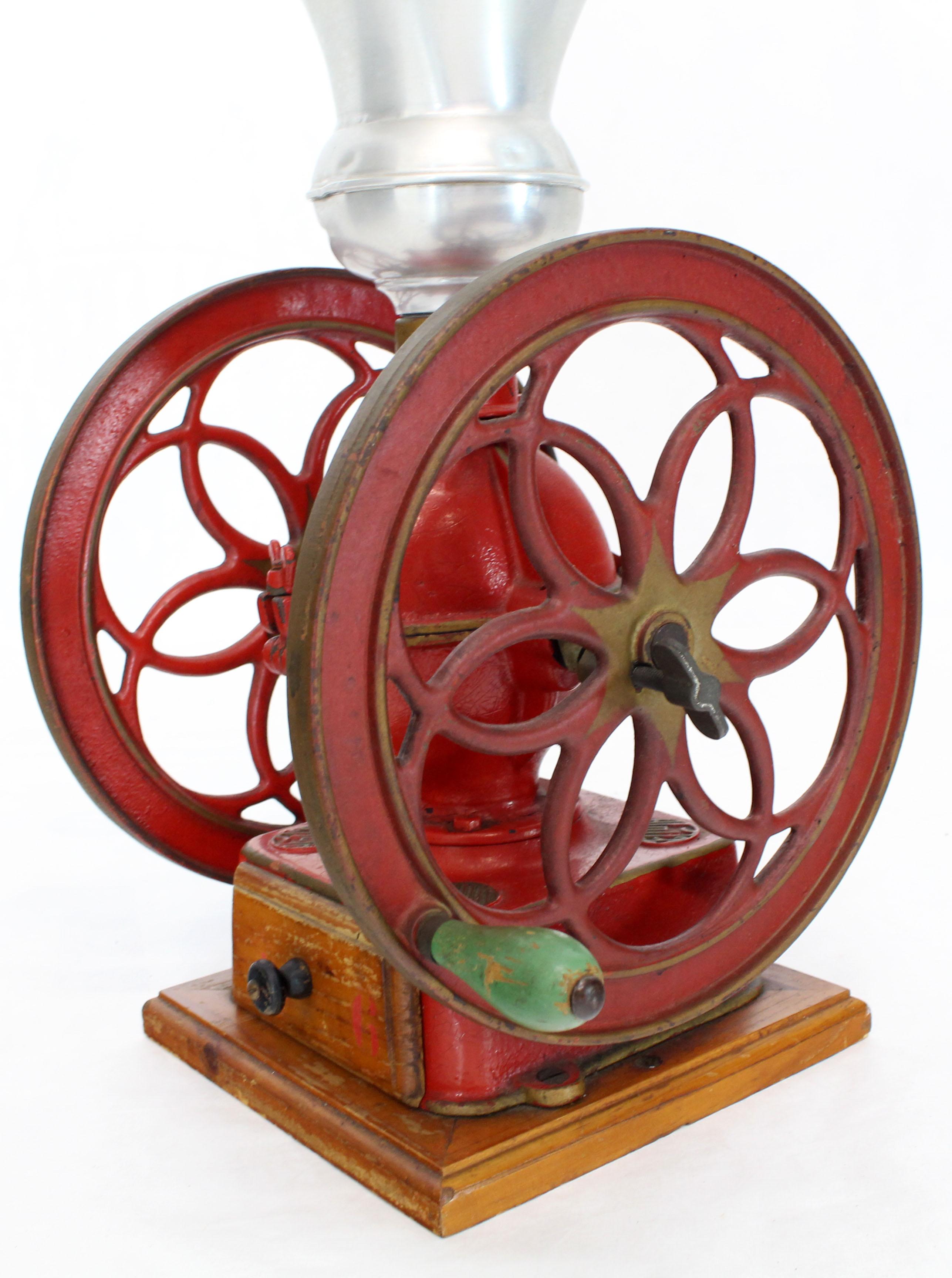 antique grinder wheel