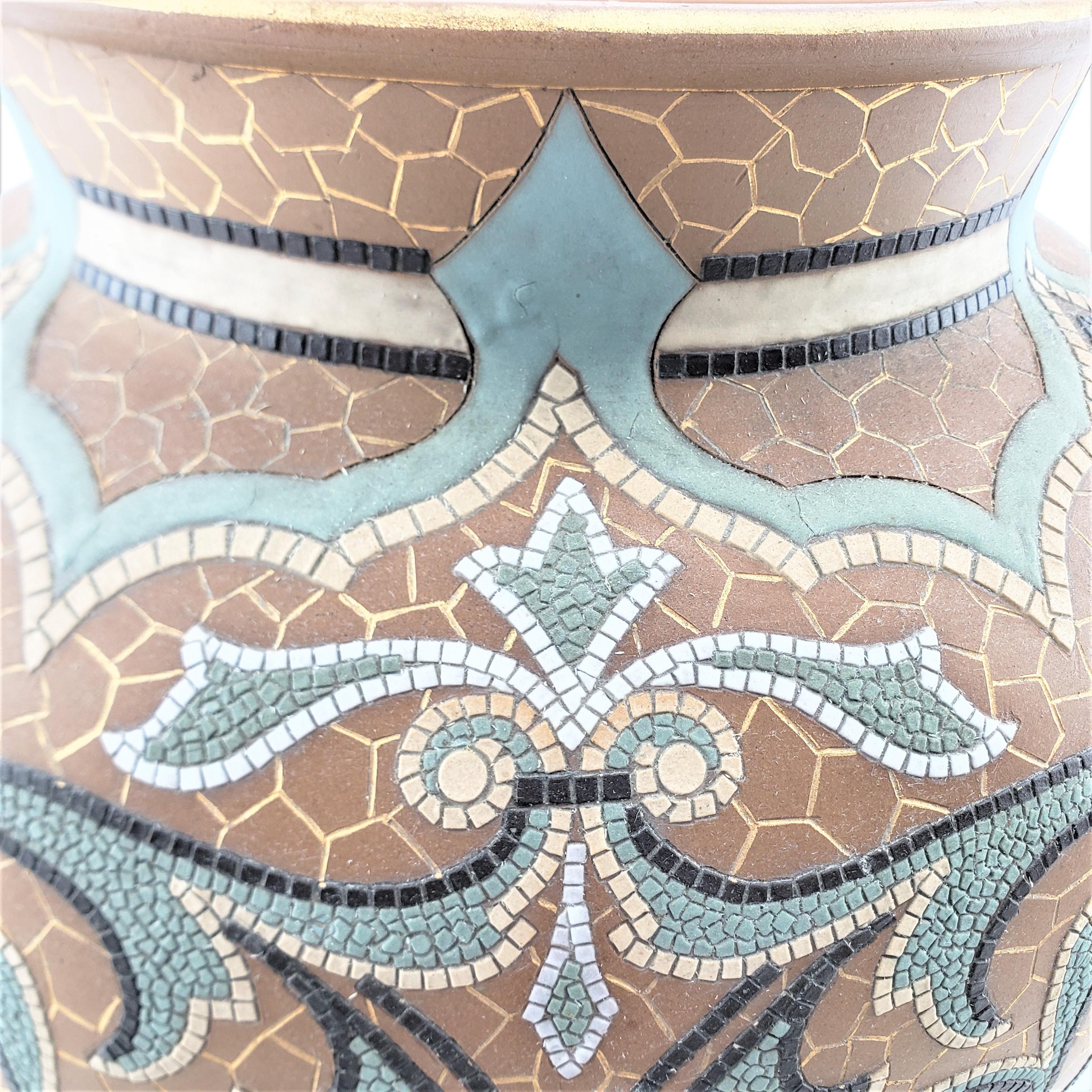 19th Century Large Antique Doulton Lambeth Silicon Ware Art Pottery Vase For Sale