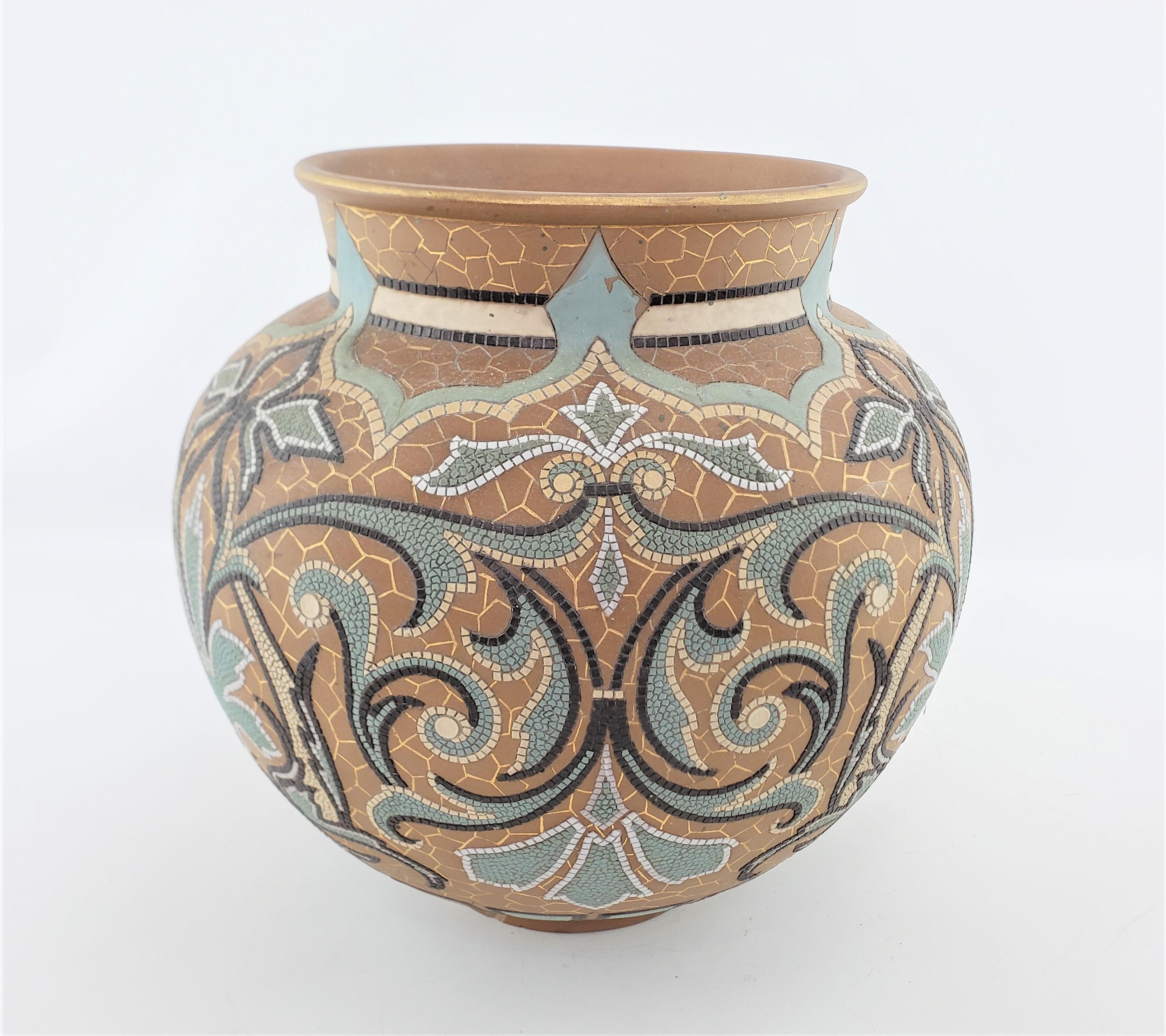 Poteries Grand vase ancien en poterie d'art d'agneau siliconé Doulton Lambeth en vente