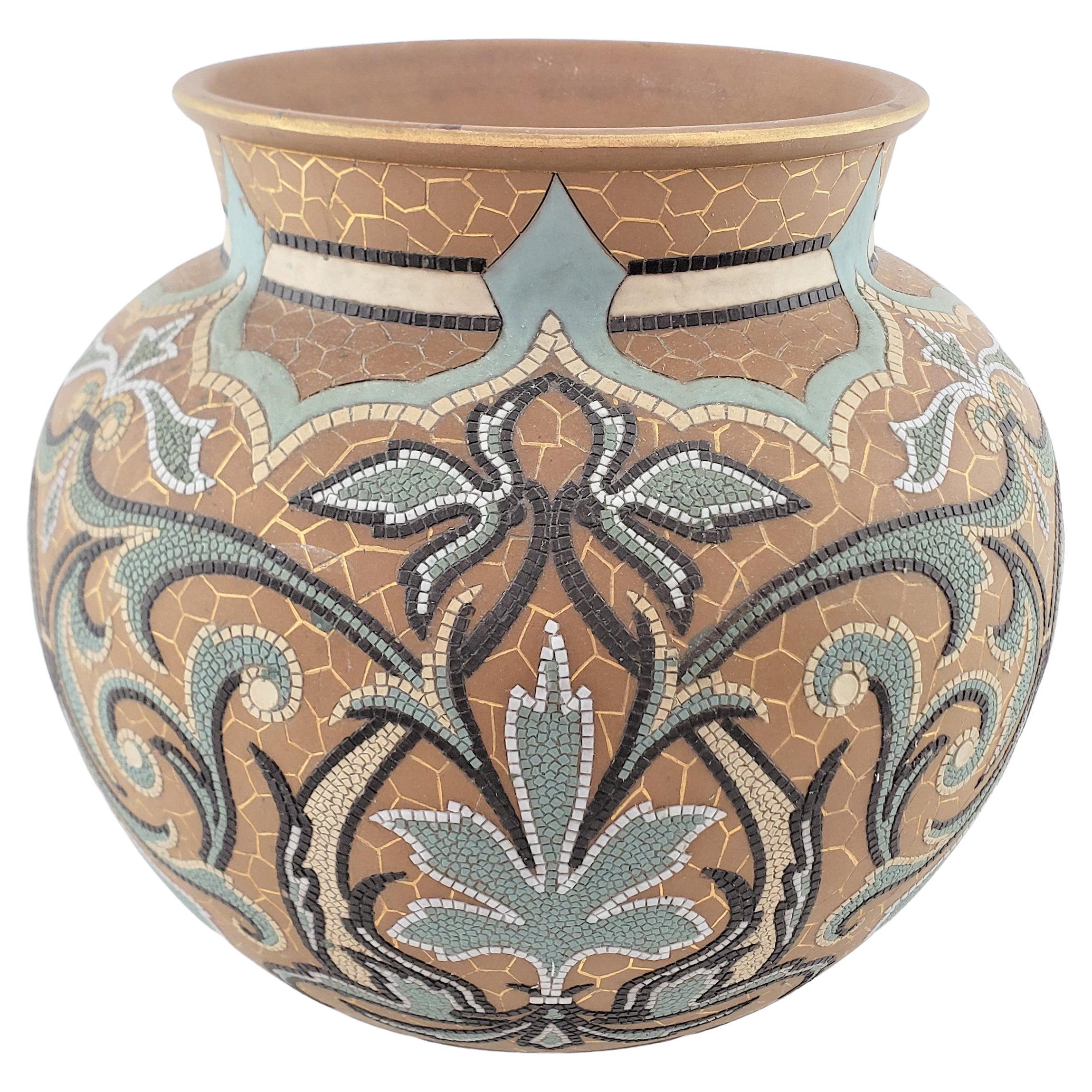 Large Antique Doulton Lambeth Silicon Ware Art Pottery Vase