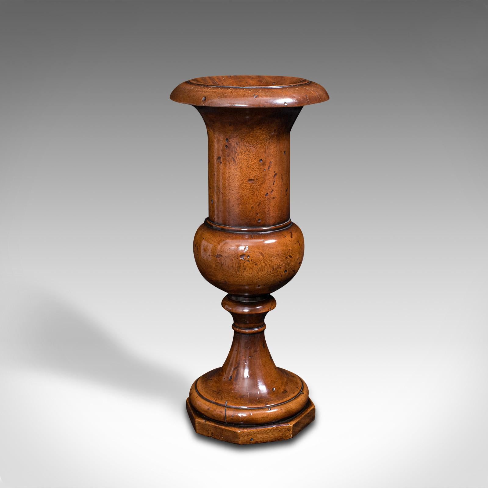 Large Antique Dried Stem Vase, French, Beech, Display Urn, Victorian, Circa 1900 In Good Condition In Hele, Devon, GB