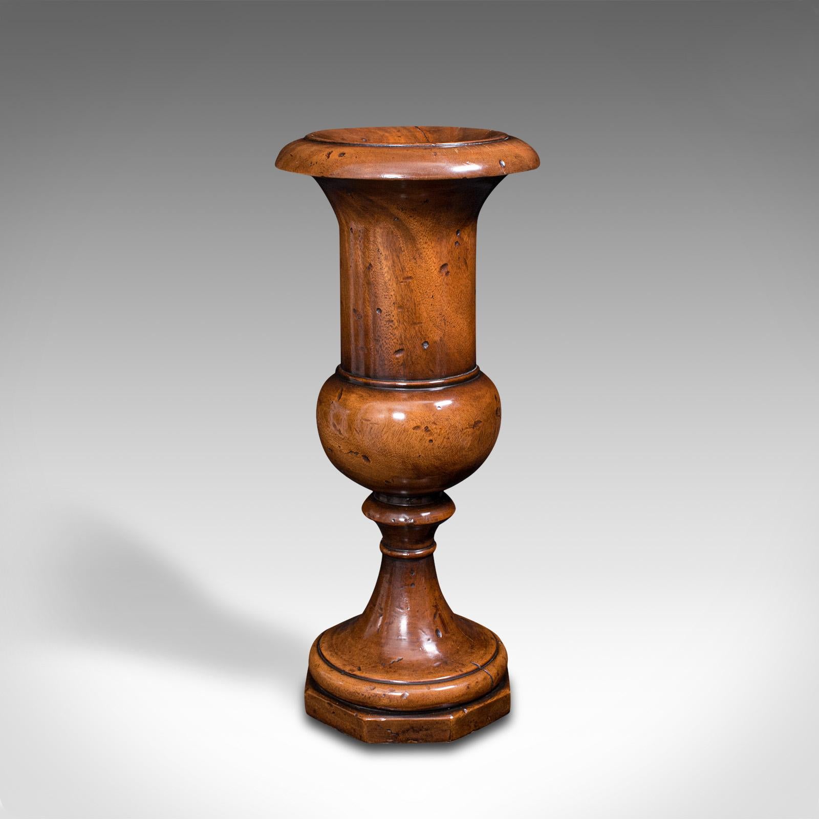 19th Century Large Antique Dried Stem Vase, French, Beech, Display Urn, Victorian, Circa 1900
