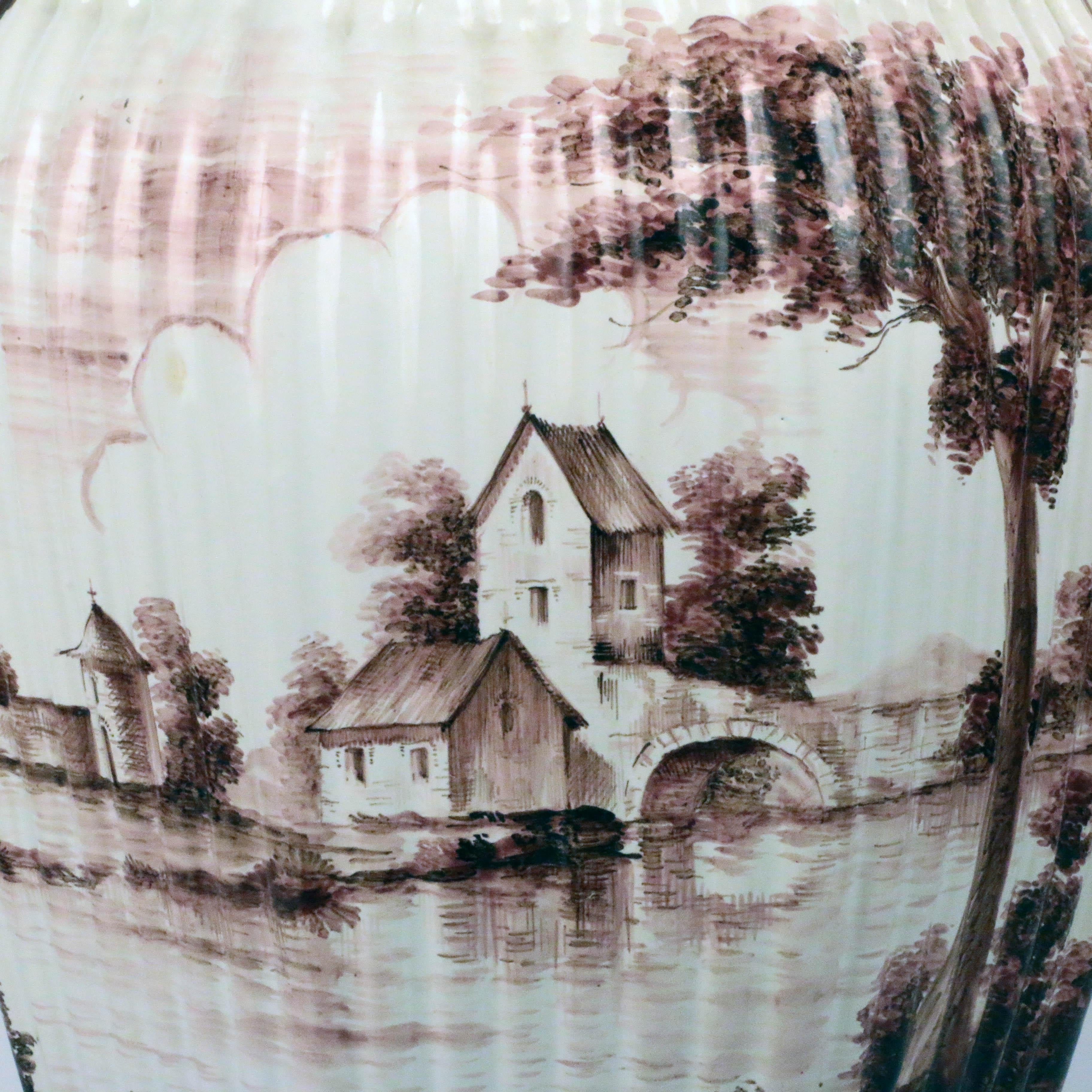 Large Antique Dutch Delft Jar and Cover 4