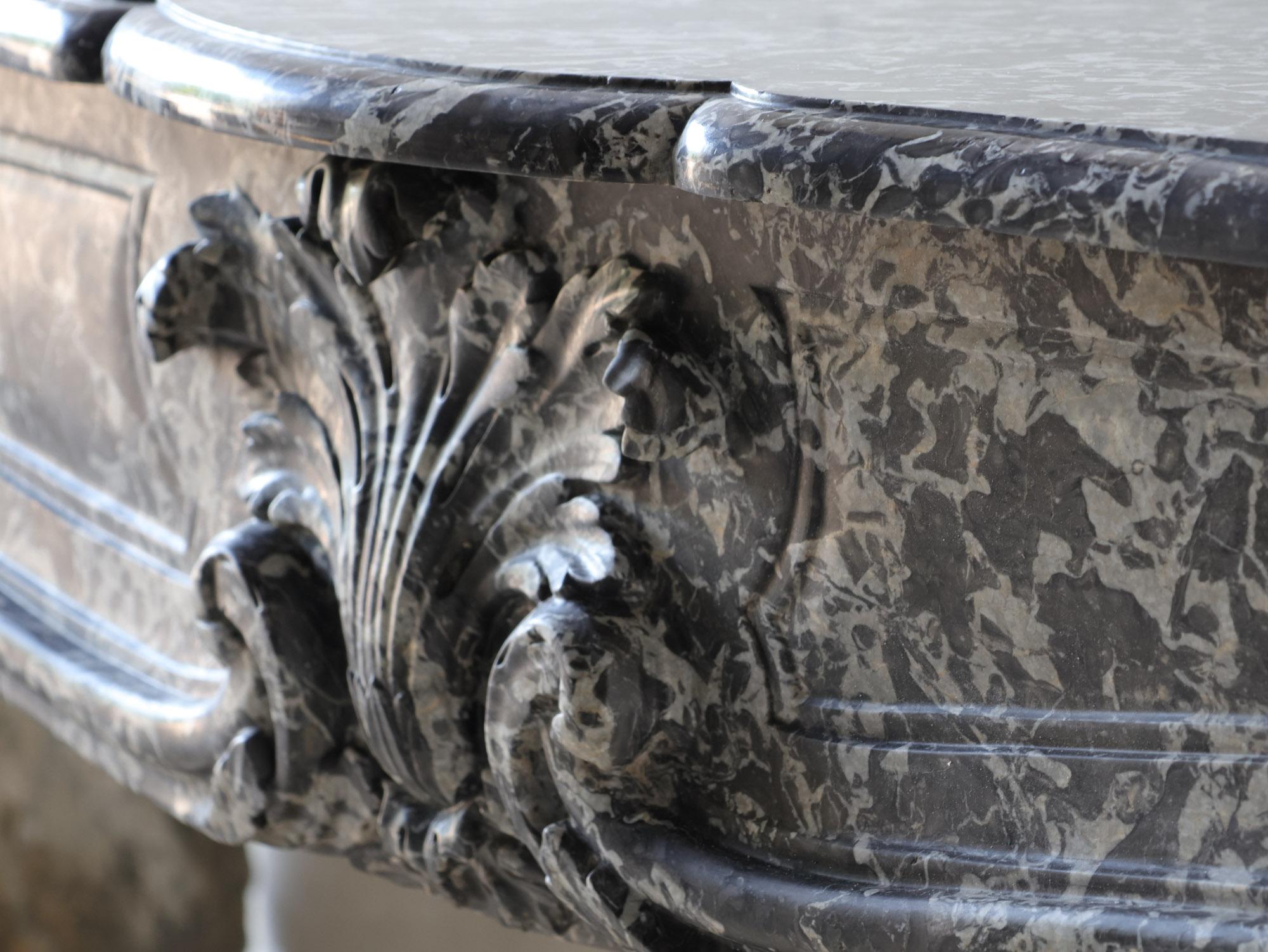 Large antique Dutch Fireplace Mantel in St. Anne marble - 18th/19th Century For Sale 7