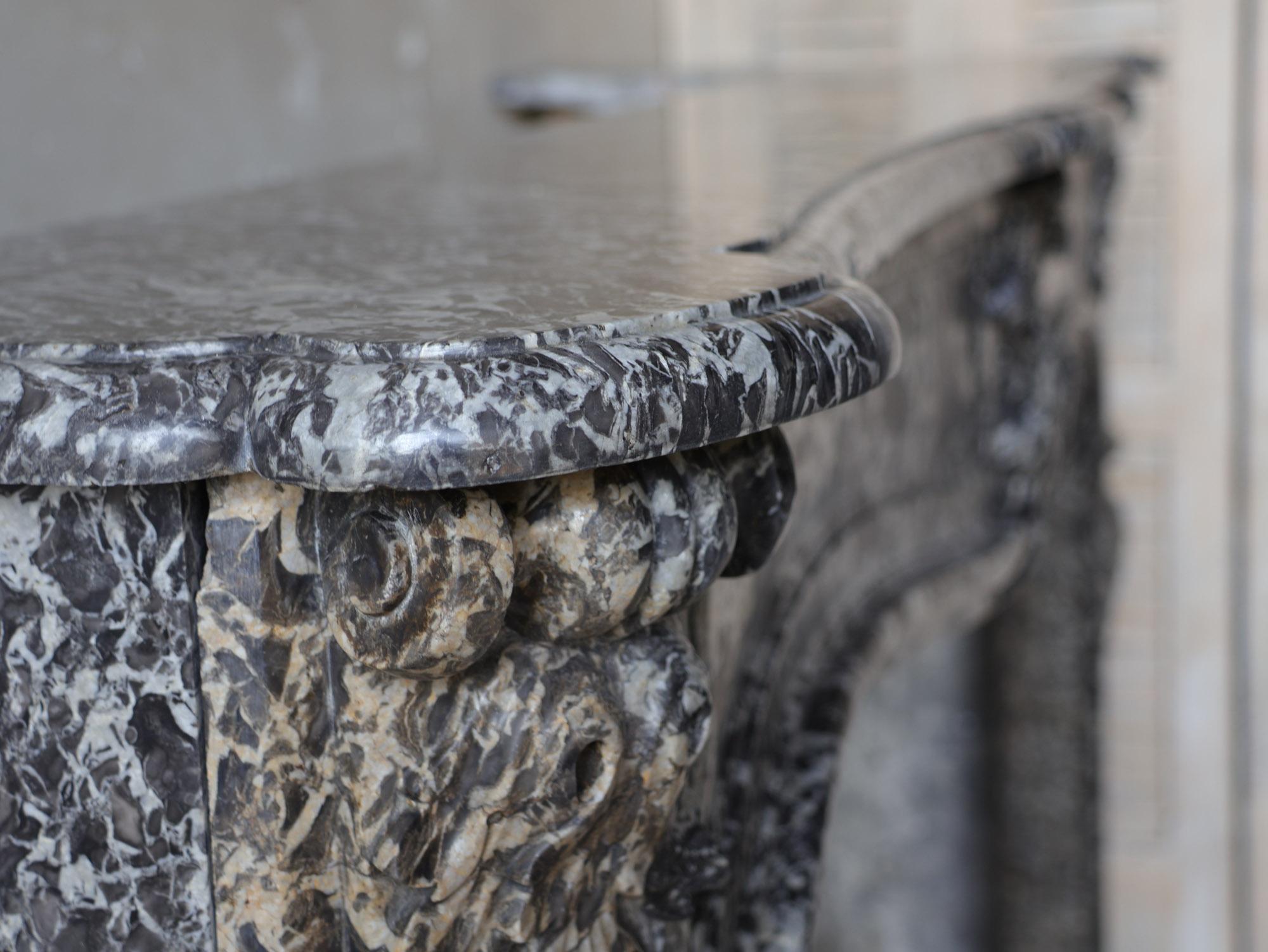 Large antique Dutch Fireplace Mantel in St. Anne marble - 18th/19th Century For Sale 2