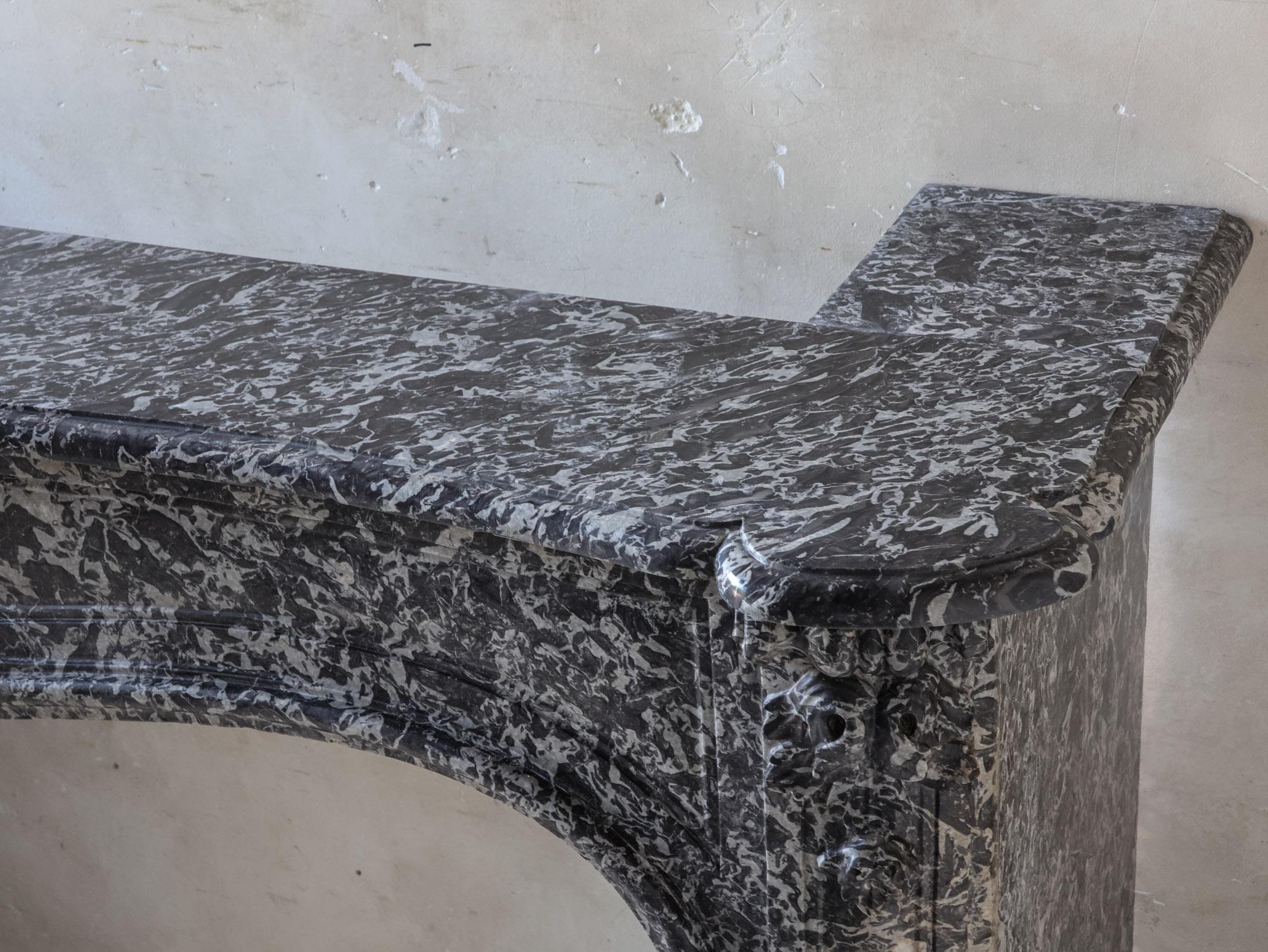 Large antique Dutch Fireplace Mantel in St. Anne marble - 18th/19th Century For Sale 5