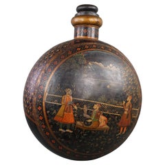 Large antique early 20th century hand-painted water vessel