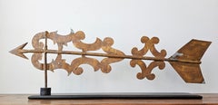 Large Antique Early American Banner Weathervane