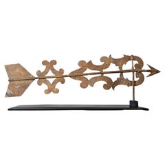 Large Antique Early American Banner Weathervane