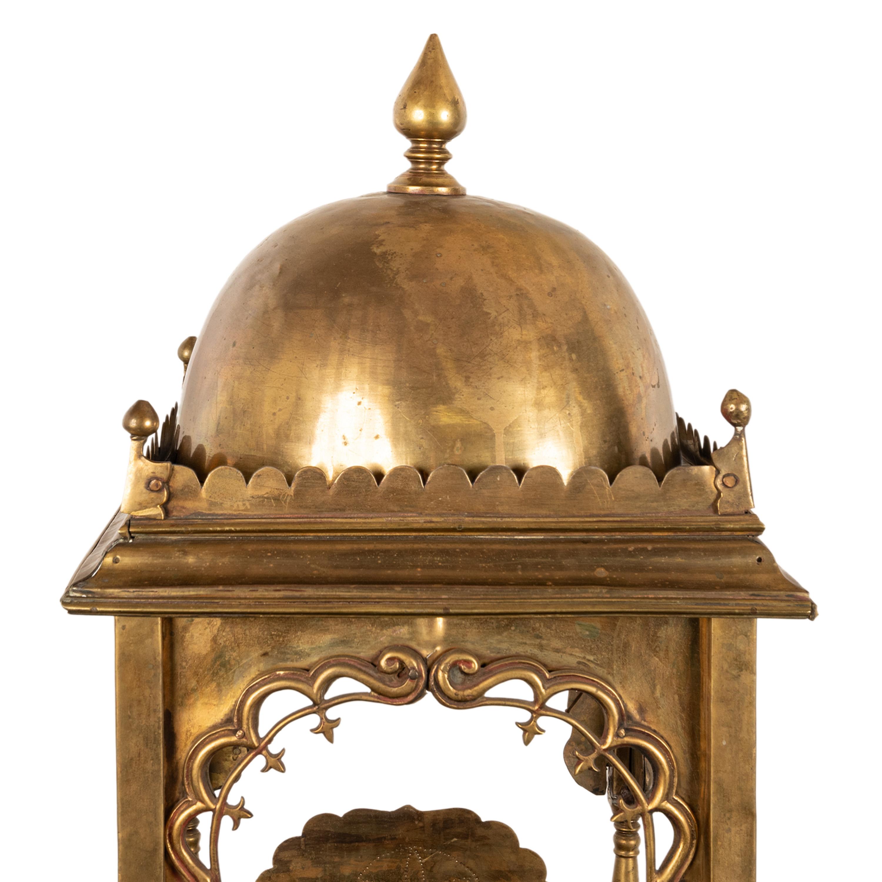 Large Antique East Indian Brass Hindu Altar Temple Statue Shrine Mandir 1880 For Sale 4