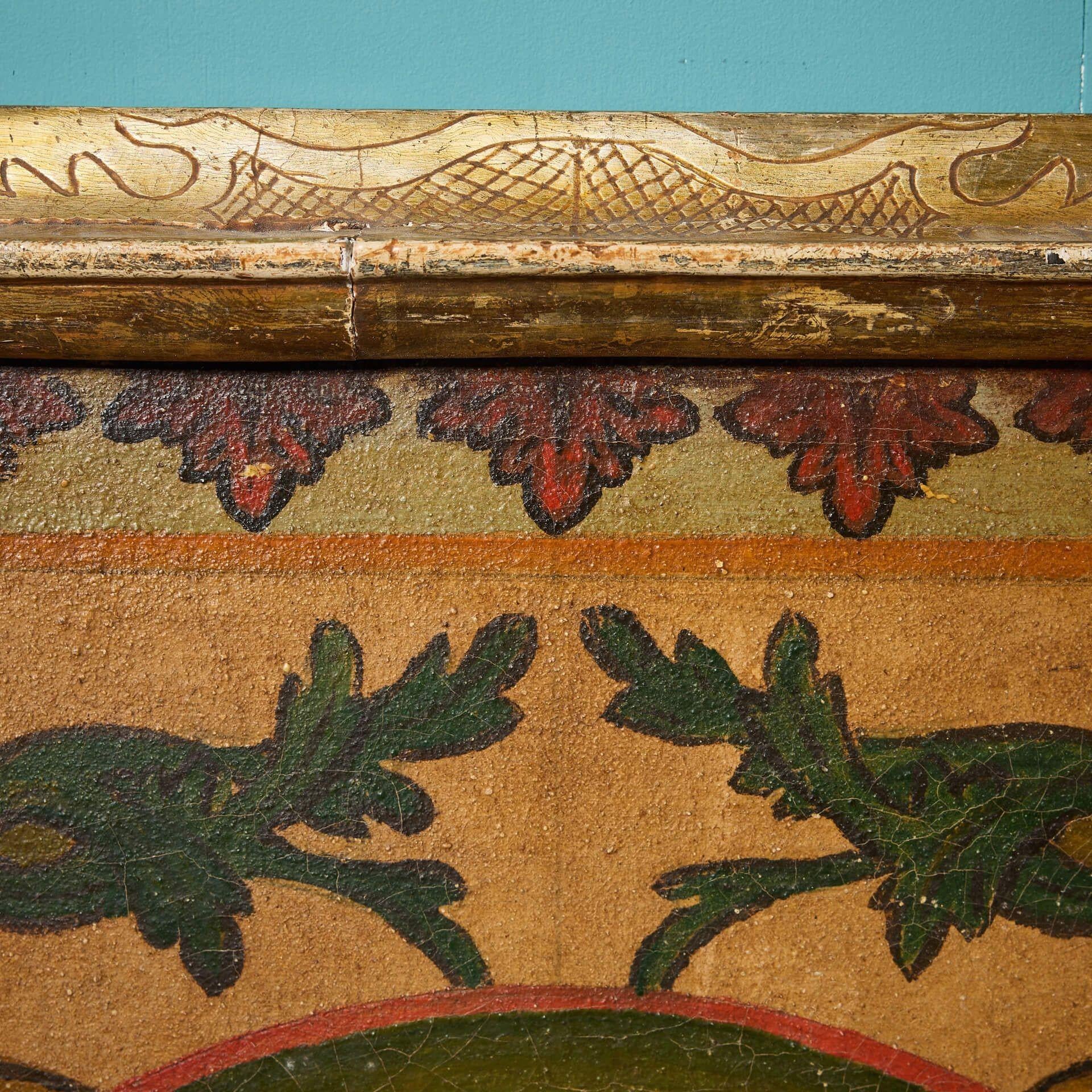 Grande tela antica dipinta con cornice in stile ecclesiastico In condizioni discrete in vendita a Wormelow, Herefordshire