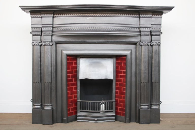 Large Antique Edwardian Cast Iron Fireplace Surround For Sale at 1stDibs antique cast iron
