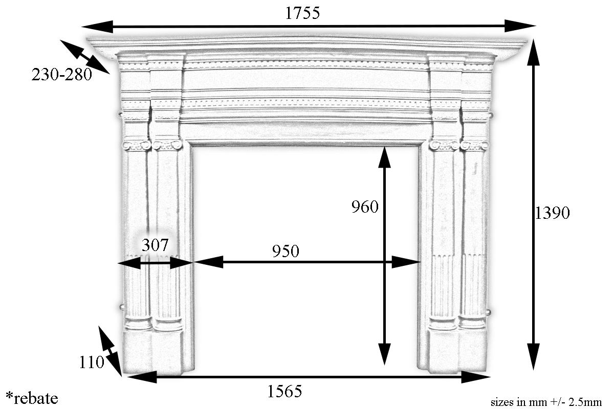 antique cast iron fire surround