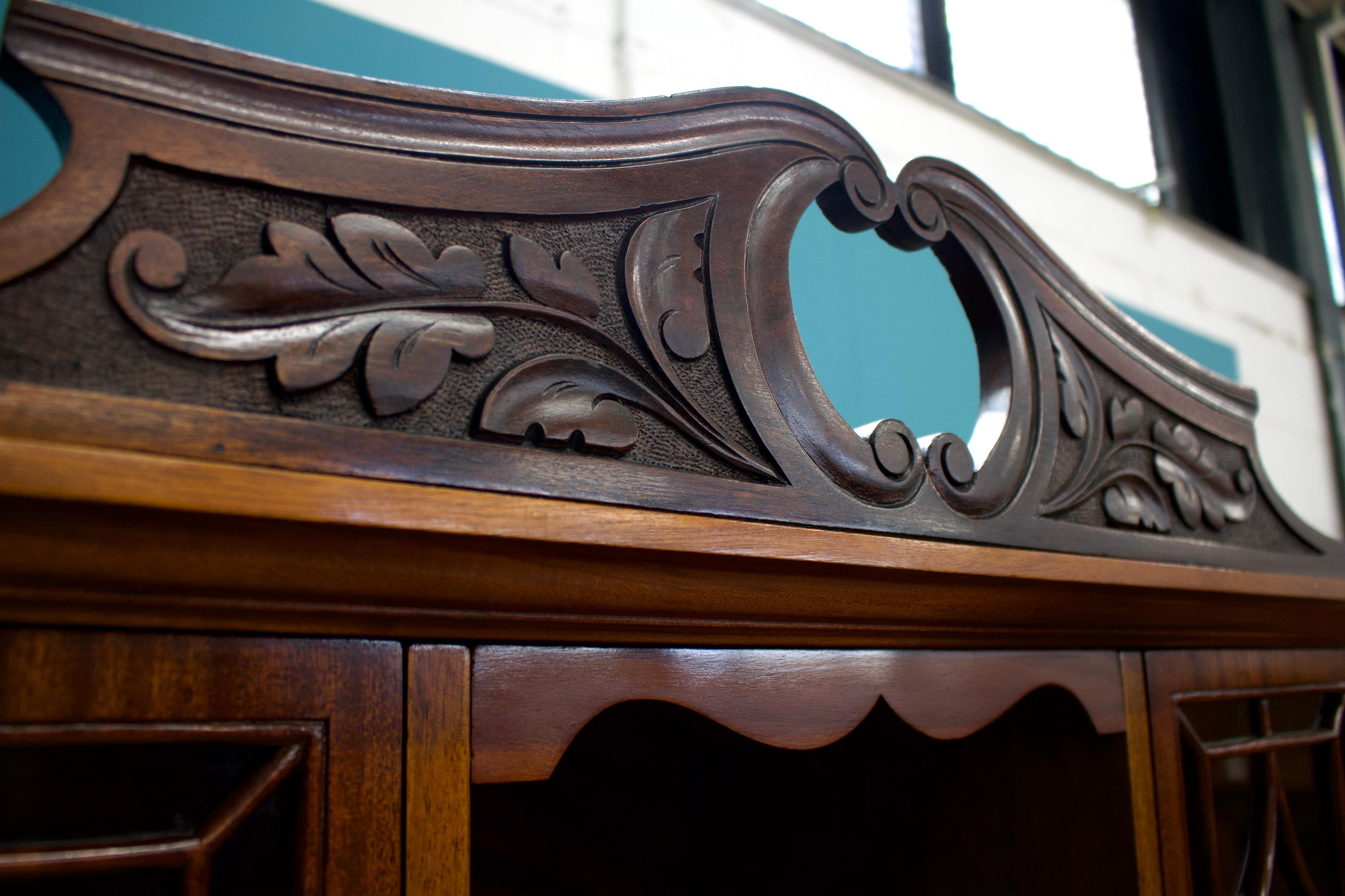 Large Antique Edwardian Display Cabinet, 1900s 2