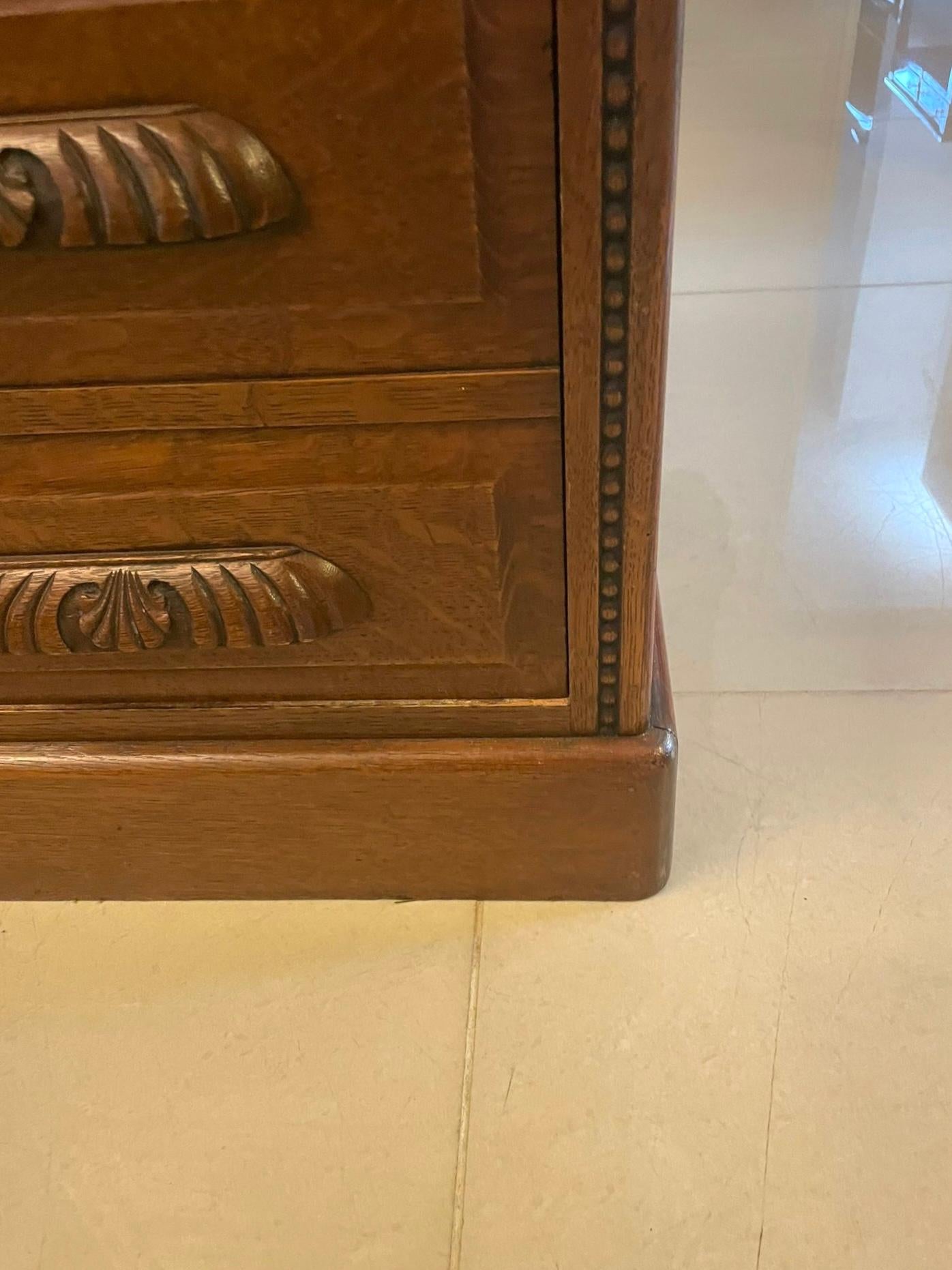 Großer antiker freistehender edwardianischer Roll-Top-Schreibtisch aus Eichenholz in Qualität im Angebot 3