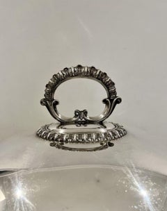 Large antique Edwardian quality silver plated meat cover