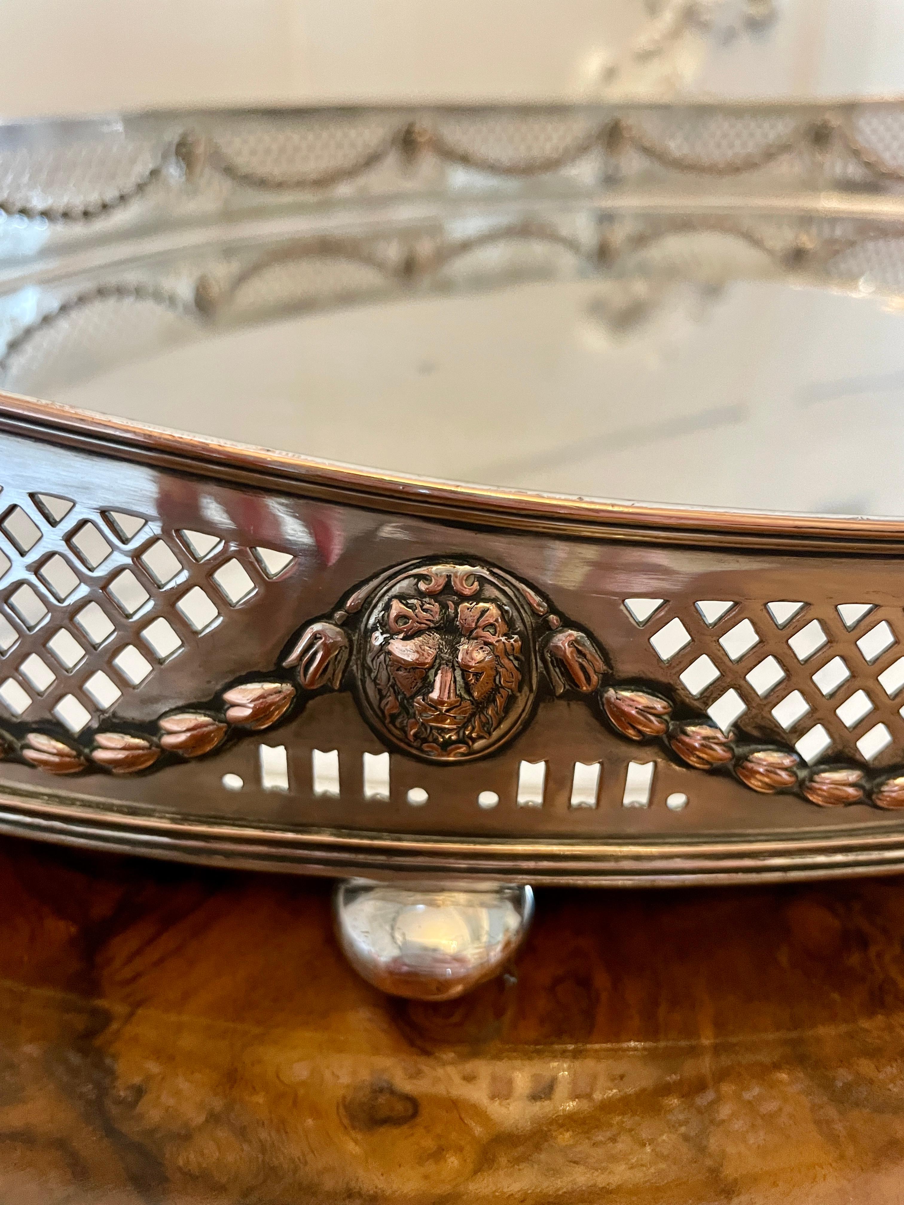  Large Antique Edwardian Quality Silver Plated Oval Shaped Tea Tray  In Good Condition For Sale In Suffolk, GB